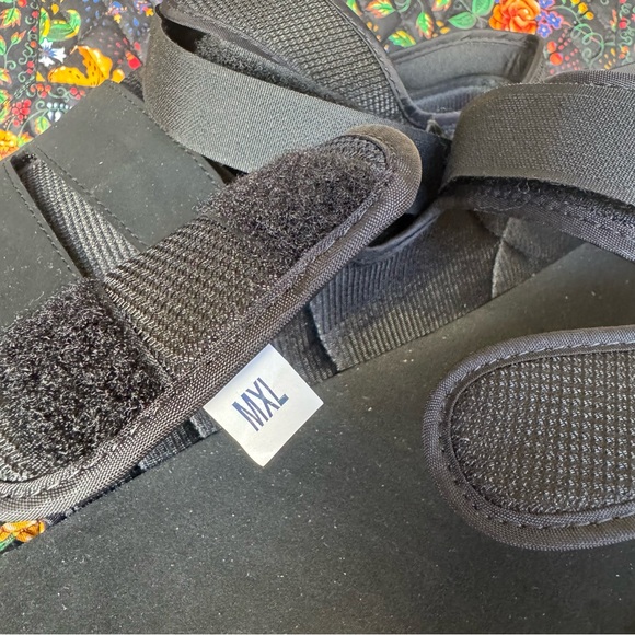 Pair Men’s XL Square Toe Post-Op Shoe Boot After Surgery Foot Brace Black - Picture 6 of 8